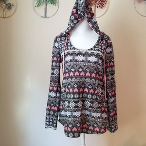 NOBO Hi Low Kangaroo Pocket Hooded Sweater Med